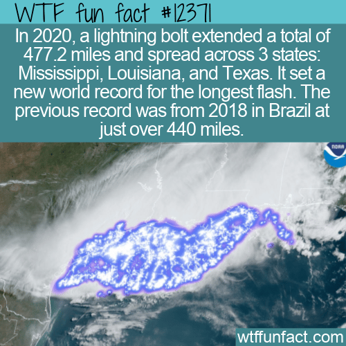 WTF Fun Fact - Longest Lightning Bolt On Record