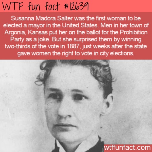 WTF Fun Fact 12660 - America's First Female Mayor