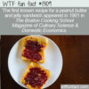 WTF Fun Fact 13109 – The First PB&J