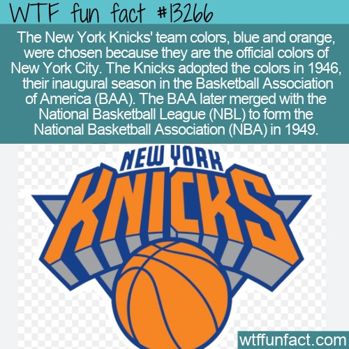 WTF Fun Fact 13266 - The New York Knicks Colors